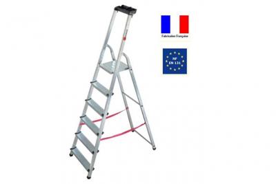 Escalux - escabeau aluminium 6 marches hauteur 3,21 m - marchalu plus