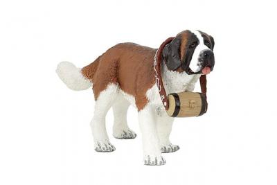 Chien Saint-Bernard au tonneau