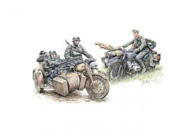 Kradschutzen: Ger. Motorcycle Troops - 1:35e - Master Box Ltd.
