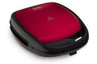 gaufrier &eacute;lectrique pour gaufres et croque-monsieurs 700W rouge noir 