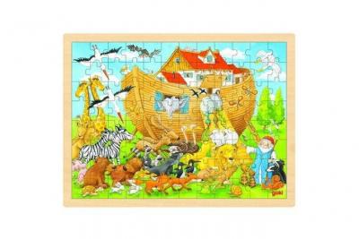 Goki - 2041647 - Puzzle En Bois &Agrave; Encastrement - Entr&eacute;e En Arche De No&eacute; - 96 Pi&egrave;ces 