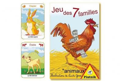 Cartes - Jeu De 7 Familles Animaux PIATNIK Multicolore