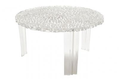 Kartell 08500B4 T-Table Furniture, Gris/Transparent, 60 x 60 x 28 cm