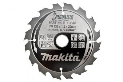 B-10643 - 136x20mm di que de cie circulaire &agrave; bateria b 501 - Makita