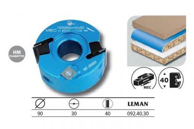 Porte outils 40 mm a profiler toupie arbre 30 mm - Leman