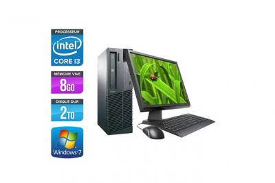 Lenovo M81 - Core i3 - 8Go - 2To + Ecran 19'' 