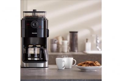 Cafeti&egrave;re filtre avec broyeur int&eacute;gr&eacute; Grind & Brew HD7767/00 - Noir