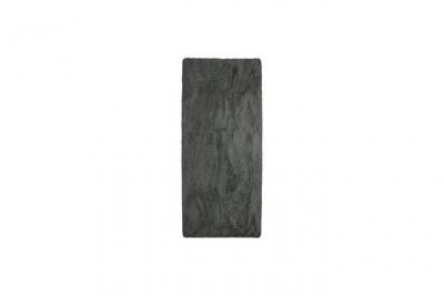 Tapis lavable &agrave; base fine et souple extra doux gris fonc&eacute; 80x180
