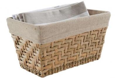 Panier de rangement en jonc de mer 28,5x18,5cm