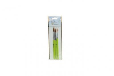 Set de 3 pinceaux ronds synth&eacute;tiques Avenue Mandarine