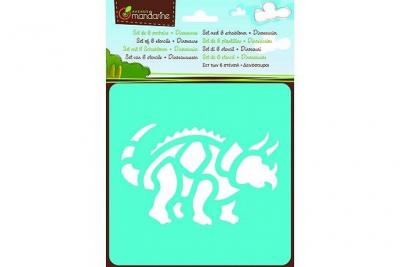 Avenue mandarine 6 Pochoirs - Dinosaures - Avenue Mandarine