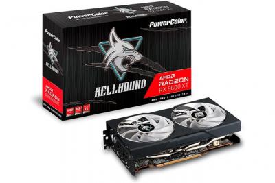 Powercolor axrx 6600xt 8gbd6-3dhl/oc 8 go gddr6 noir