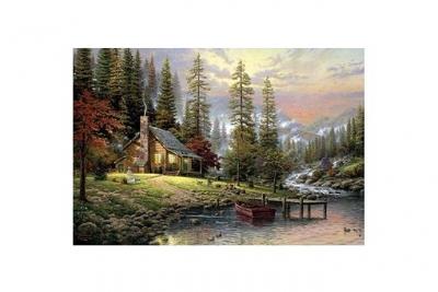 Thomas Kinkade Puzzle Adulte Maison En Pleine Montagne- 500 Pieces