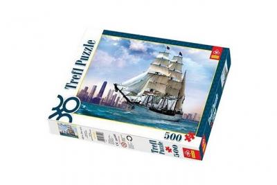 Puzzle 500 Pi&egrave;ces : 3 M&acirc;ts pr&egrave;s de Chicago, Trefl 