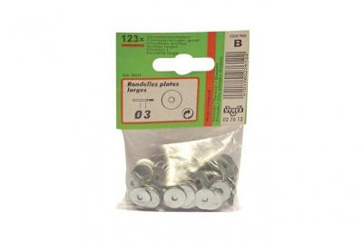 Rondelle plate large diam&egrave;tre 5 mm, 67 pi&egrave;ces. Vynex