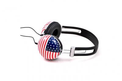 SOUNDLAB A081B - Casque St&eacute;r&eacute;o Drapeau Etats-Unis 
