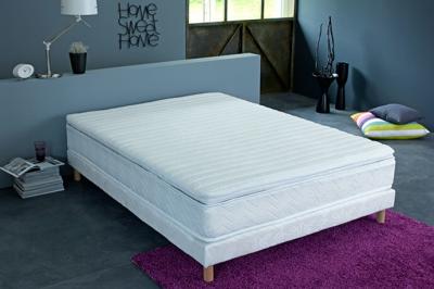 Surmatelas Mousse Haute R&eacute;silience 7 Zones D&eacute;houssable & Lavable ELEO