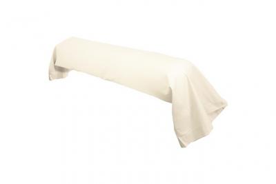 Taie de traversin uni 100% coton alto 140x43 cm - Ivoire Cr&egrave;me