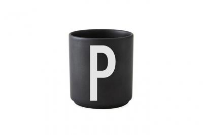 DESIGN LETTERS Tasse en porcelaine Personal  - P - noir