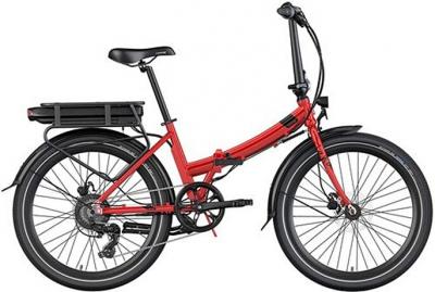 V&eacute;lo &Eacute;lectrique Legend Siena Rouge Pliable - 24 Pouces - 250 W - Batterie 36V 14Ah