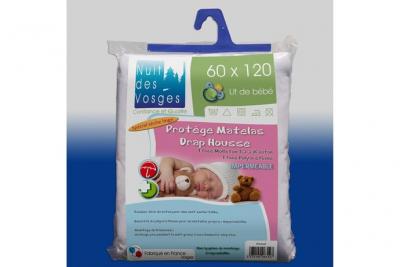 Prot&egrave;ge matelas b&eacute;b&eacute; imperm&eacute;able arnaud micro-respirant 60x120