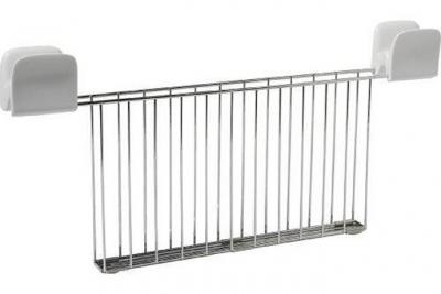 A di alessi sg68rack w grille-pain en acier inoxydable et pc - blanc