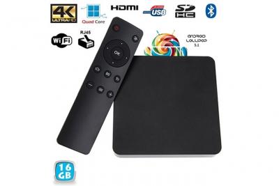 Mini Pc Android Tv Box 4k Passerelle Multim&eacute;dia Ram 2go Cpu 2ghz 16 Go