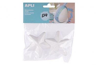 Apli sachet de 2 &eacute;toiles en polystyrene - &oslash; 75 mm 014799