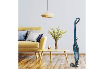 Aspirateur balai sans fil de 0,60l autonomie jusqu'&agrave; 45 minutes bleu noir