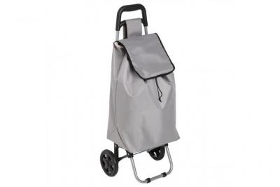 Chariot de courses uni gris - Poussette de march&eacute;
