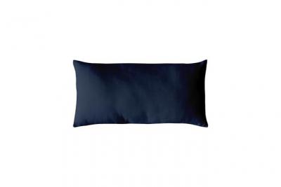 Coussin non d&eacute;houssable en coton uni - Bleu Marine - 30 x 50 cm