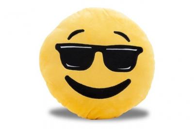 Eurowebb Coussin Smiley Cool Lunettes Noires
