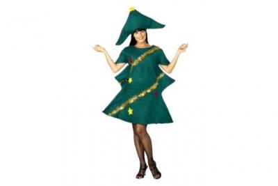 D&eacute;guisement sapin d&eacute;cor&eacute; humoristique femme No&euml;l taille unique