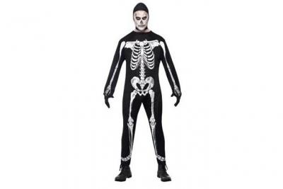 Skeleton Jumpsuit Costume, Male Chest 42"-44", Leg Inseam 33