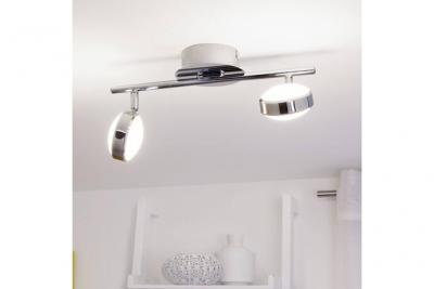 Eglo - Spot Salto en chrome et satin 2X5,4W l: 36 cm
