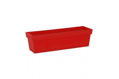 Jardini&egrave;re Toscane + plateau clips&eacute; 50 x 18 x 16,7 cm - Rouge rubis