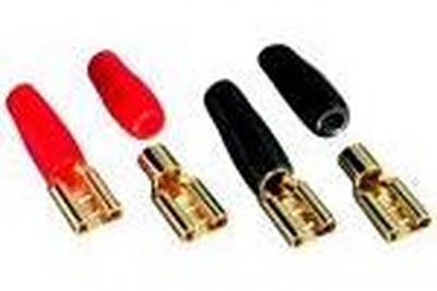 Jeu de fiches pour haut-parleurs HiFi auto 1 x 6 mm&sup2; dor&eacute; - Sinuslive