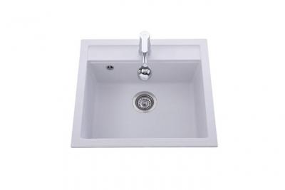 Evier granit blanc aquasanita quadris 1 bac