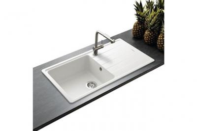 Vier granit blanc Schock element 1 grand bac 1 &eacute;gouttoir - blanc