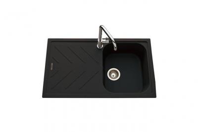 Evier granit noir arpege 1 bac 1 &eacute;gouttoir