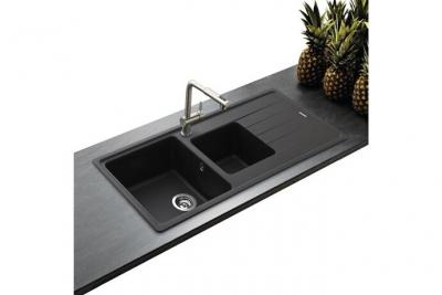 Vier granit noir Schock element 2 bacs 1 &eacute;gouttoir - noir