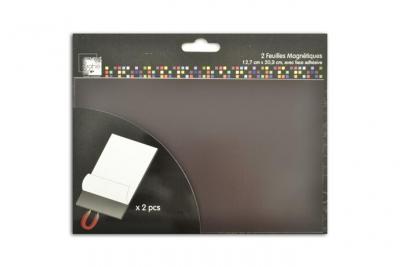 Toga QC39 Feuille Aimant&eacute; Adh&eacute;sif Plastique Noir 13 x 20 x 0,1 cm
