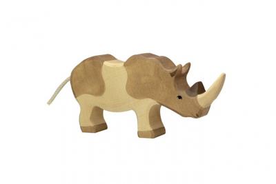 Figurine en bois Holztiger : Animaux de la Jungle : Rhinoc&eacute;ros