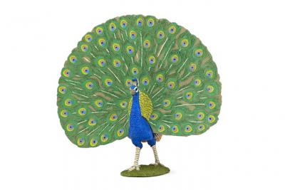 Figurine Paon - PAPO - Animaux de la ferme - Jouet pour Enfant de 3 ans et plus
