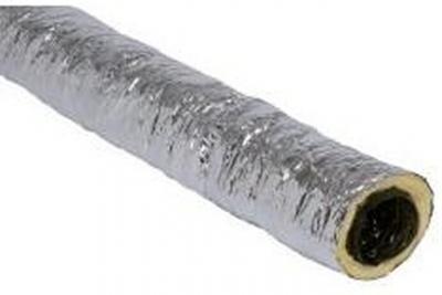 Aldes - Gaine vmc aluminis&eacute; isol&eacute;e 25mm &oslash;125 mm longueur 6 m&ecirc;tres