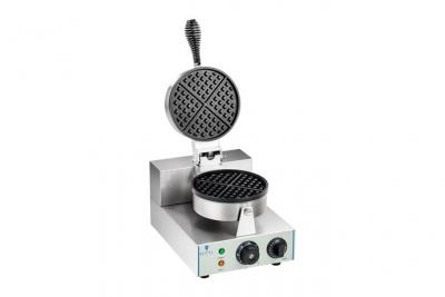 Gaufrier professionnel T&eacute;flon rond puissance 1 x 1 300 watts 