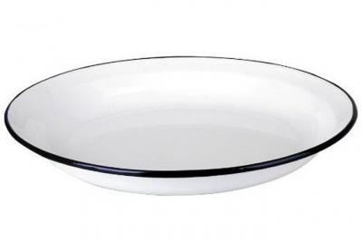 Ibili 912932 Assiette en acier &eacute;maill&eacute; vitrifi&eacute; Blanche 32 cm