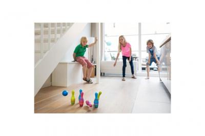 Bs Toys Skittles Junior Wooden Bowling Game For Kids Ages 3 & Up