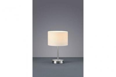 Lampe de table h&ocirc;tel m&eacute;tal blanc abat-jour &oslash;20 cm trio lighting