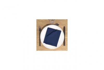 Lot de 3 serviettes de table 40x40 cm ALIX bleu jean, par